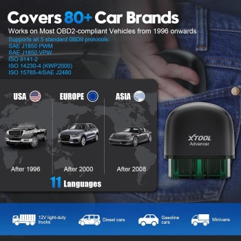 XTOOL AD20 Outil de Diagnostic de moteur de voiture Scanner de lect...